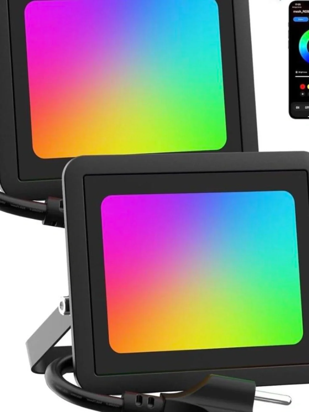 LED Flood Light Outdoor 400W Equiv, 40W RGB Color Changing Outdoor Floodlight